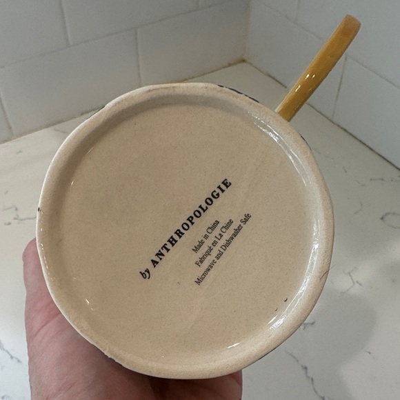 Anthropologie Blue and Yellow Lemon Mug - Picture 8 of 8